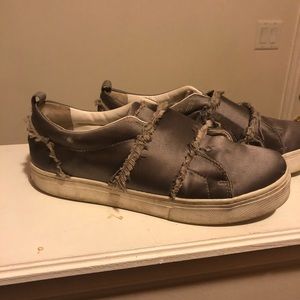 Silver walking shoes